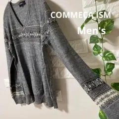 COMME CA ISM コムサイズム ニット メンズ L グレー