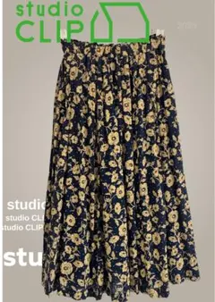 スタジオクリップ studio CLIP（M）花柄 ロングスカート フレア 総柄