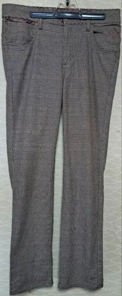 《SOMETHING》SW404チェック柄カジュアルパンツ(32✕32)