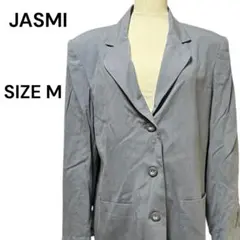 JASMI シルク100% ジャケット ブルーグレー メンズM レディースL
