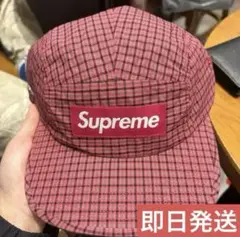 Supreme Cordura Plaid Camp Cap "Red"
