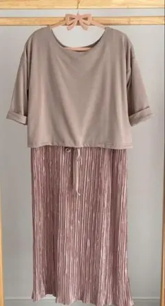 ミルクティー　授乳マタニティワンピース