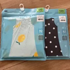 120サイズ レモン柄・水玉柄ルームウェアセット