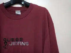 ■90s USA製 ■ GUESS JEANS ゲス ジーンズ ロゴ 刺繍 半袖