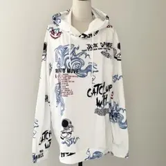 試着のみ　シーイン　総柄　メンズ　パーカー