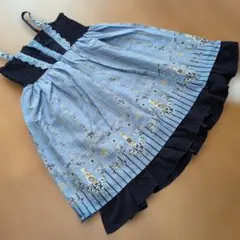 タグ付き未使用　アクシーズファム　水色 フレアスカート 花柄