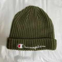 Champion ニット帽 オリーブグリーン