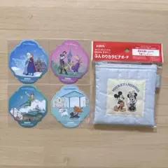 KIRINキリン 非売品ノベルティ ディズニーマグネット＆ふんわりカラビナポーチ
