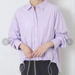 24AW コラージュガリャルダガランテ 裾ドロストオックスシャツ ラベンダー⁠のサムネイル