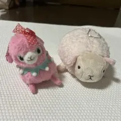 ぬいぐるみセット(アルパカ・羊)キーチェン付き