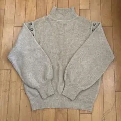 SNIDEL ハイネック リブニット 長袖 ベージュ