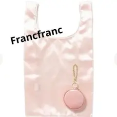 新品！Francfranc マカロン型バッグチャーム エコバッグピンク ♡.·*のサムネイル