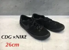 CDG x NIKE Blazer Low スニーカー ブラック 26cmのサムネイル