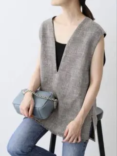 SLOBE IENA リングツイードサマーベスト