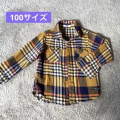 BREEZE チェック柄 長袖　シャツ　トップス　羽織り100 男の子　女の子