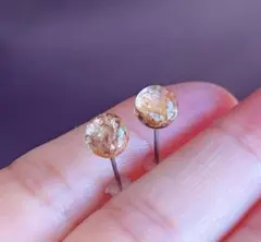 高透明度 天然ガーデンファントムクォーツs925両耳ピアス - メルカリ
