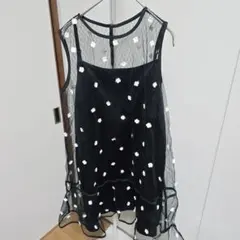 SNIDEL　スナイデル　パイピングモチーフデザインAラインワンピース