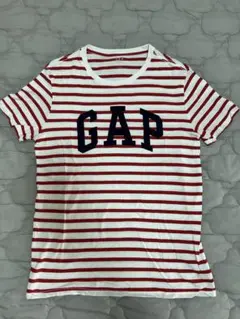 【美品】GAP ギャップ ロゴ ボーダー 半袖 Tシャツ Sサイズ