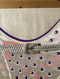 丸組　帯締め シルバー　銀