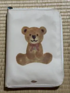 familiar ファミリア 母子手帳ケース クマ刺繍 ネイビー - メルカリ