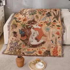 マルチカバー 猫 ネコ 油絵風 ラグ タペストリー ブランケット