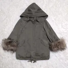 【ROPE】3WAYモッズコート カーキ 9/M ボア・ファー取外可