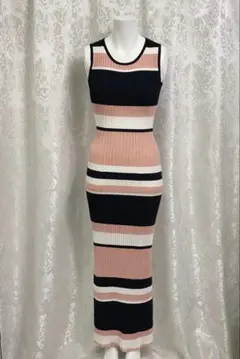 ミシェルマカロン・ニットマキシロングワンピース