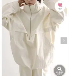 シャイニーハーフジッププルオーバー　mystic