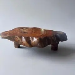 天然木　　花台　　木板　木製　脚付き　　約52cm×31cm　高さ約9.5cm