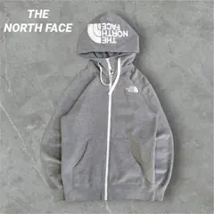 THE NORTH FACE ジップパーカー　フード刺繍　グレー　即完売　M
