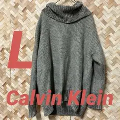 Calvin Klein オーバーサイズ オフタートル ニットセーター　Lのサムネイル