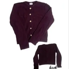 セーター　バーガンディ　ニット　H&M