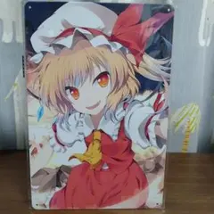 東方フランドール・スカーレット ブリキプレート【1点物】