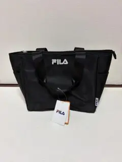 FILA 仕切りつき ミニトート バッグ コンパクト 軽量 黒