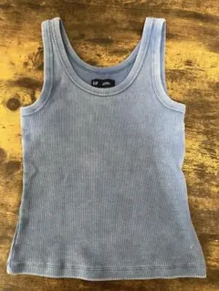 GAP リブ タンクトップ ブルー XXS