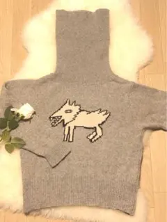 オオカミセーター Mサイズ シェットランドウールanother libra