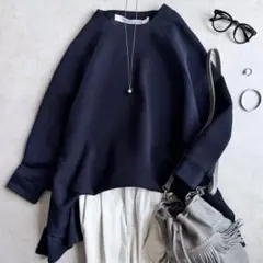 美品✨セヤ seya. コットンシルク オーバーサイズブラウス ブラック 