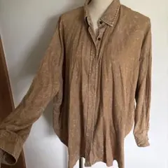 美品　ジーナシス　ケミカルウォッシュ 長袖シャツ ブラウンのサムネイル