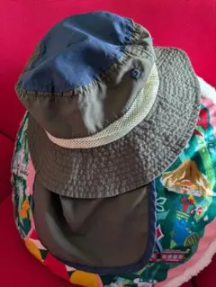 バケットハット オリーブグリーン ネイビー48cm