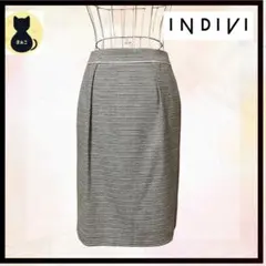 INDIVI ツイード調 タイトスカートのサムネイル