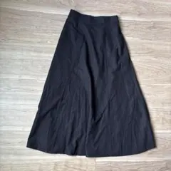 GU 黒 フレアロングスカート ゴム入り　Lサイズ