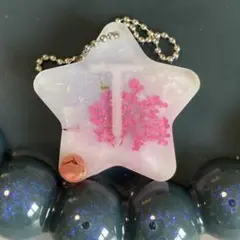 ハンドメイド レジン チャーム 星型 T