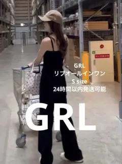 GRL グレイル ナローストラップリブオールインワン　Sのサムネイル