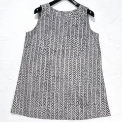 ✨美品✨パラスパレス　十日　ヘリンボーン柄　ノースリーブ　チュニック　ブラウスのサムネイル