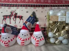 【新品】クリスマス オーナメント まとめ売り シマエナガLEDライト 3個