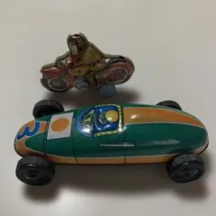 昭和レトロ ポリスバイクと オートレース ブリキ - メルカリ