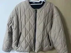 ZARA ブラウン キルティングジャケット