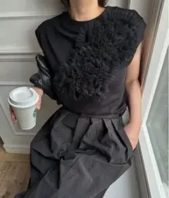 willfully french sleeve tulle motif tops