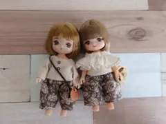h143 ミキちゃんマキちゃん ハンドメイド 服 ワンピース×帽子セット