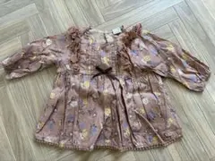 プティマイン　花柄長袖チュニック　90cm